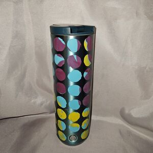 Starbucks Teal Polka Dot Vacuum Insulated Stainless Steel Tumbler 16oz